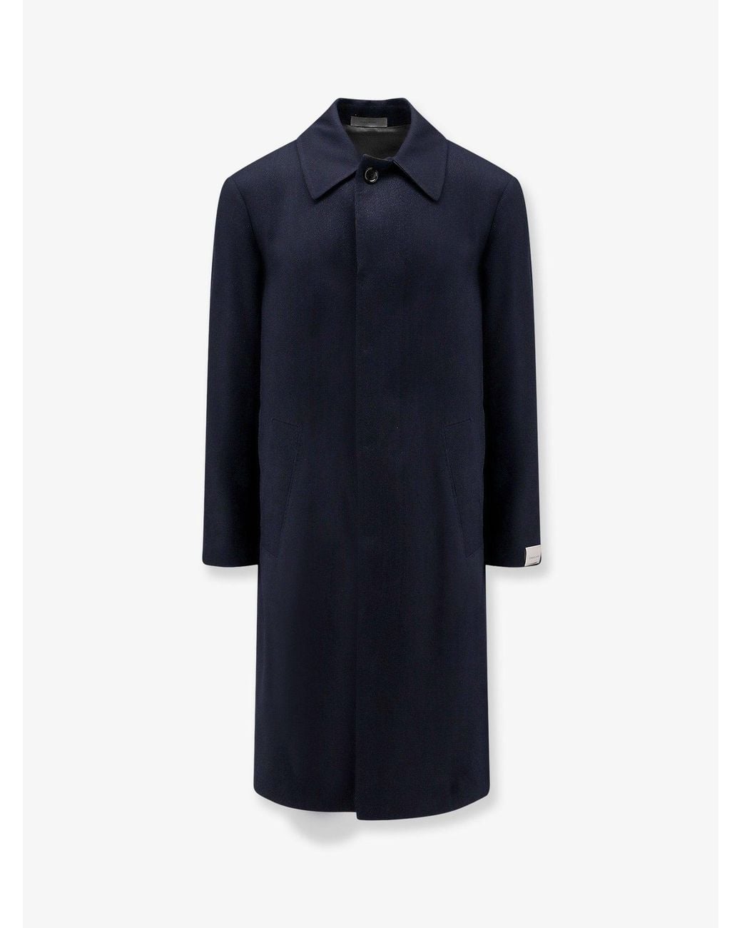Corneliani Blue Edge Virgin Wool Coat for men