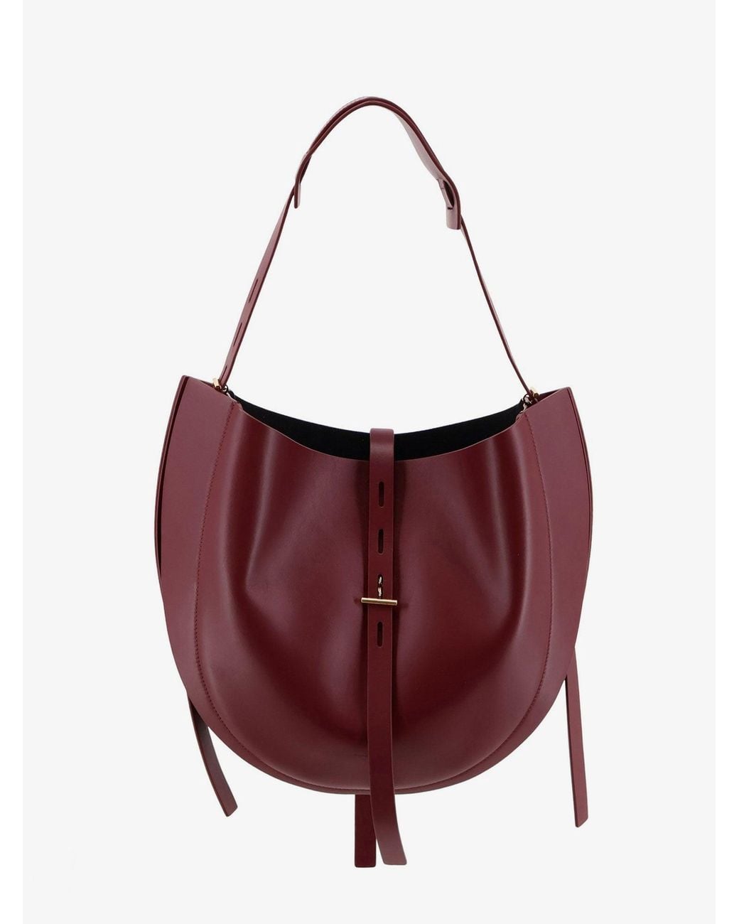 MINOBOSSI Red Liz Leather Crossbody Bag