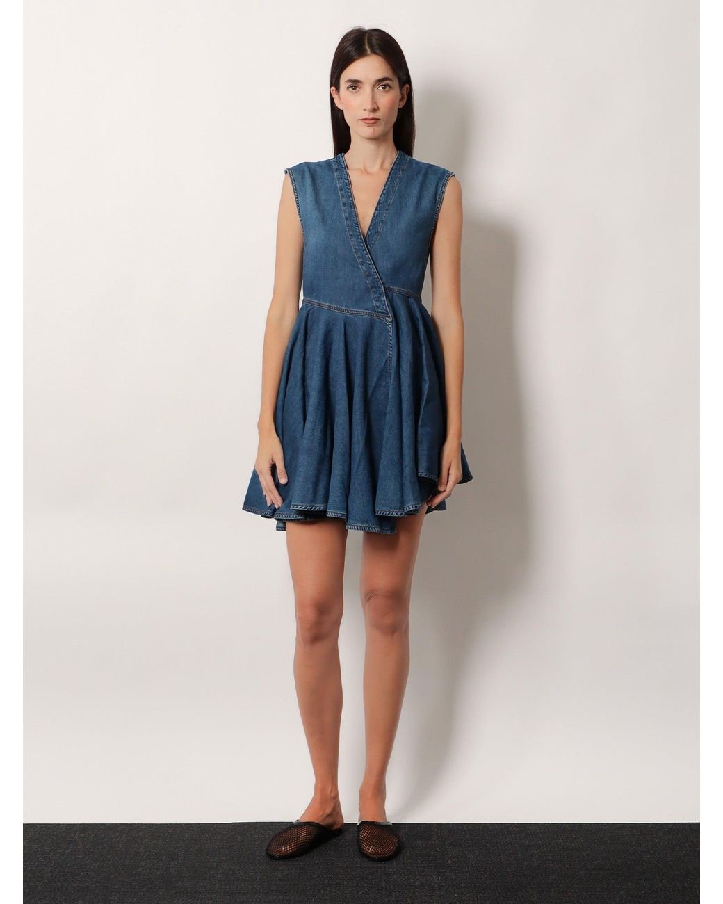 Vestito Wrap di Alaïa in Blue