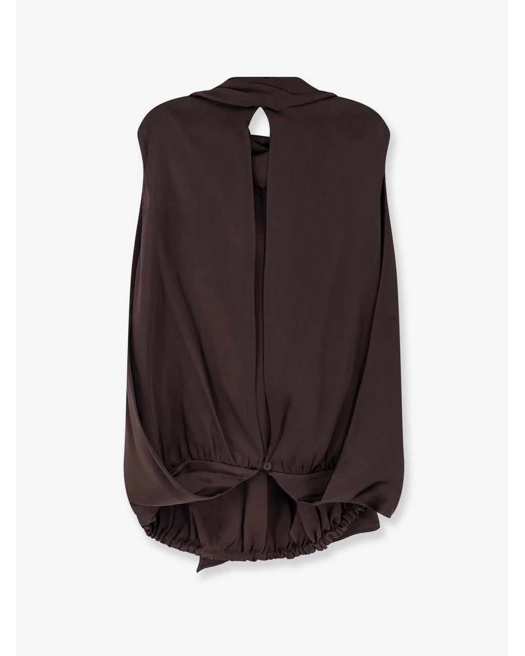 Semicouture Brown Satin Top
