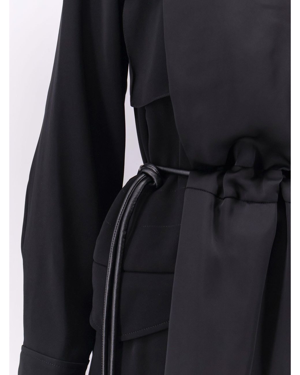 Sacai Black Dress With Satin Inserts