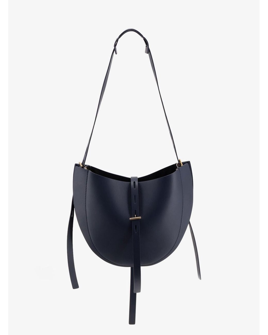 MINOBOSSI White Lizzie Leather Shoulder Bag
