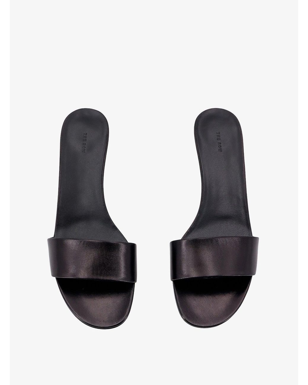 The Row White Leather Sandals