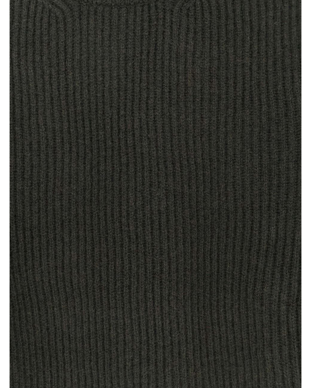 Alpha Studio Black Virgin Wool And Cashmere Sweater for men
