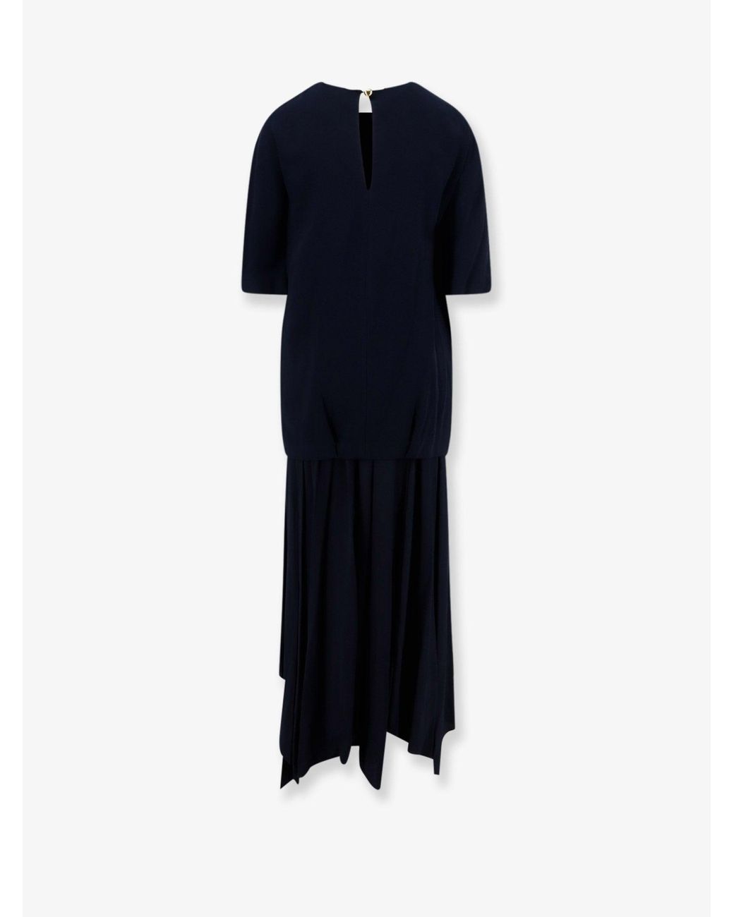 Semicouture Blue Silk Blend Top And Skirt