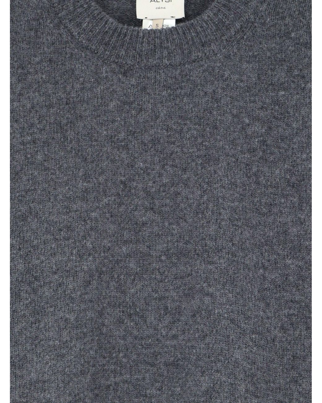 Alysi Blue Merino Wool And Cashmere Blend Sweater
