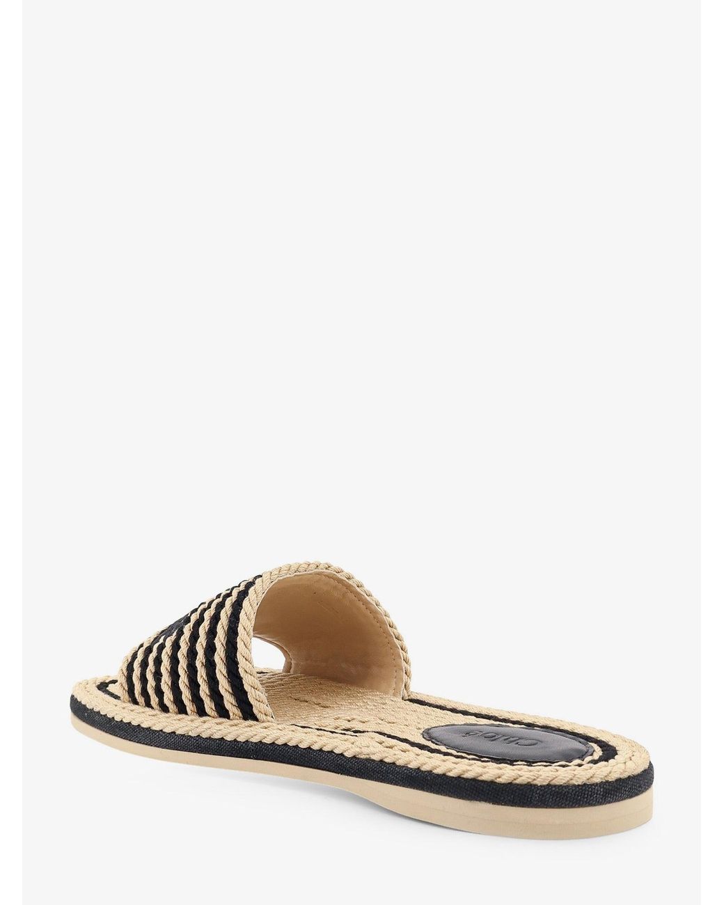 Chloé White Sand Recycled Rope Sandals
