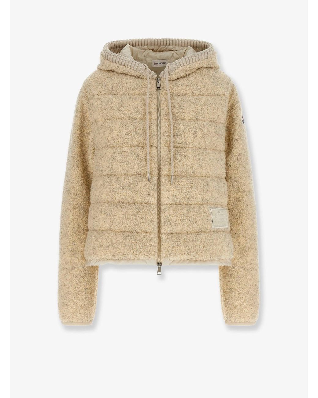 Moncler Natural Jacket/Cardigan With Zip And Hood