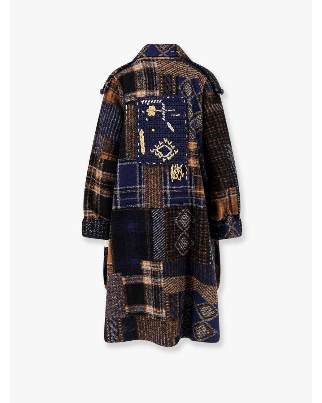 BYE Firenze Blue Wool Blend Coat
