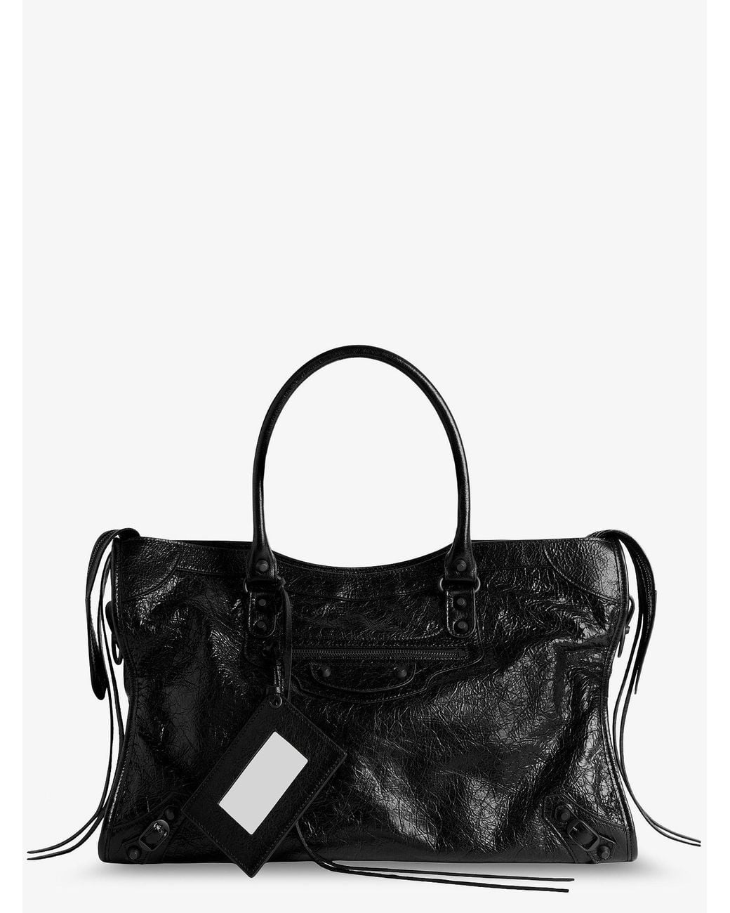 Balenciaga Black Le City Bag L Leather Handbag for men