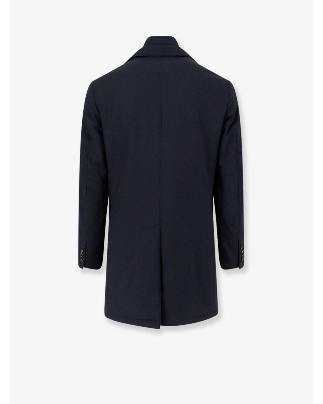 Corneliani Blue Casual Nylon Coat With Virgin Wool Lining for men