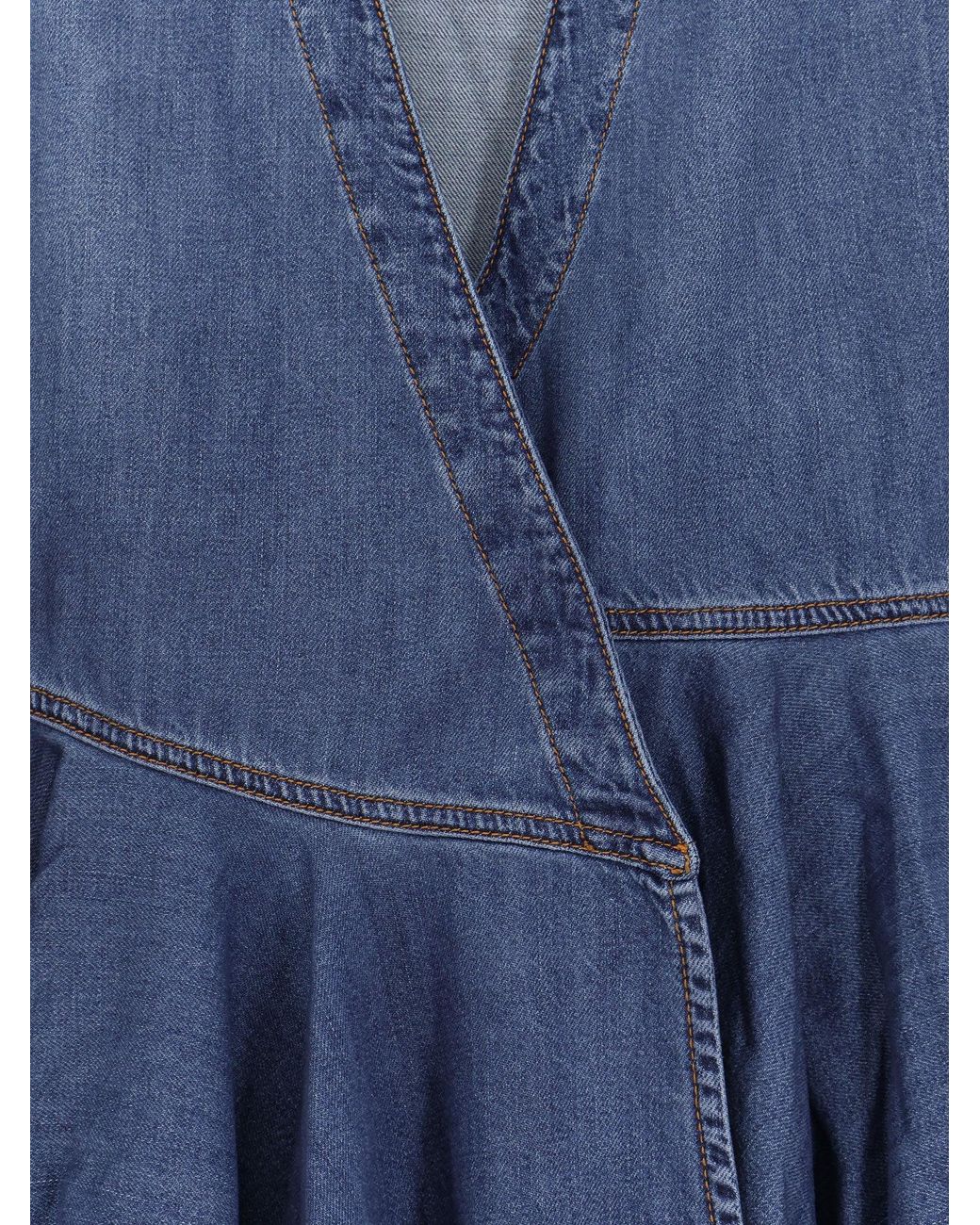 Vestito Wrap di Alaïa in Blue