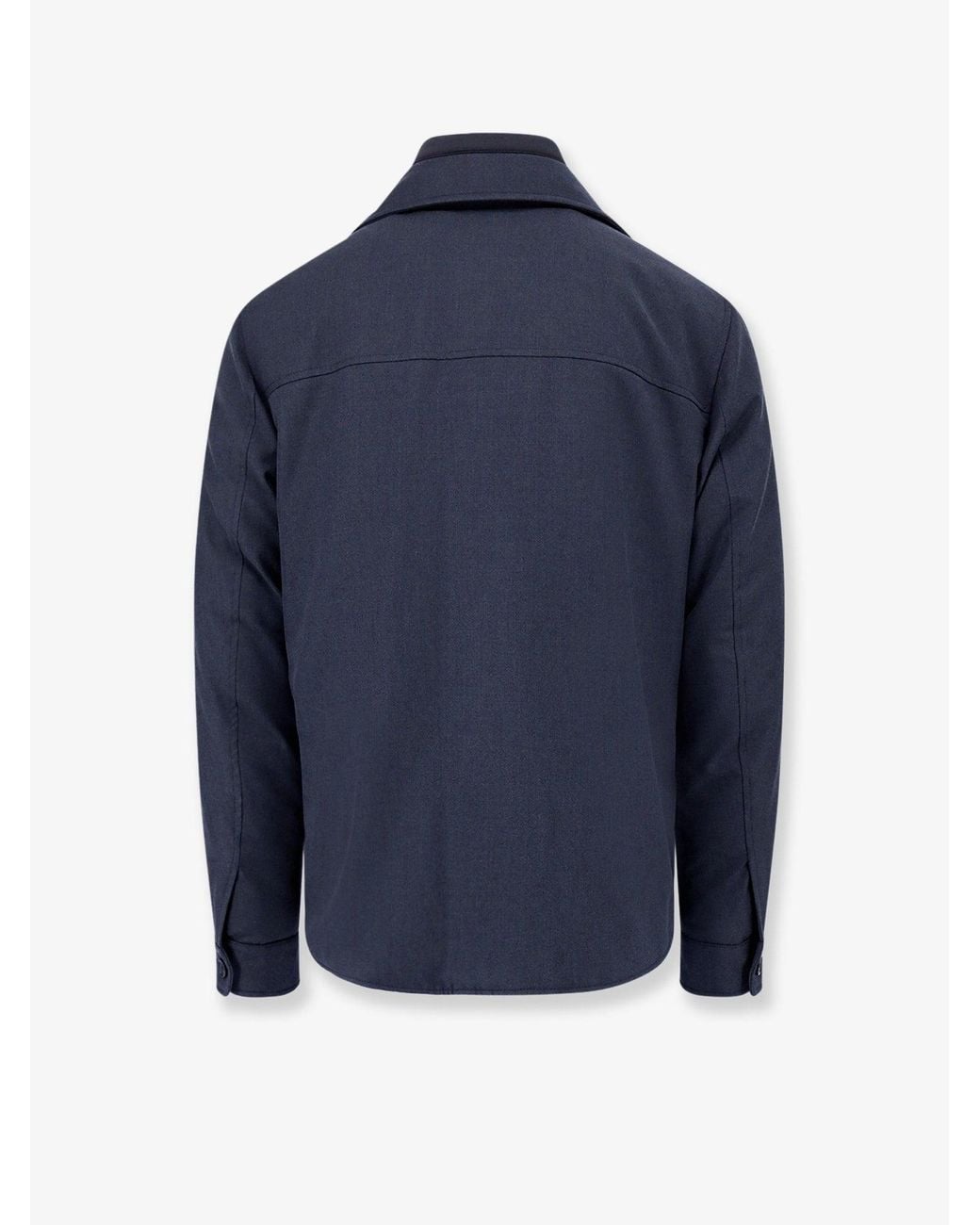 Moorer Blue Dasson-Pum Waterproof Fabric Jacket for men