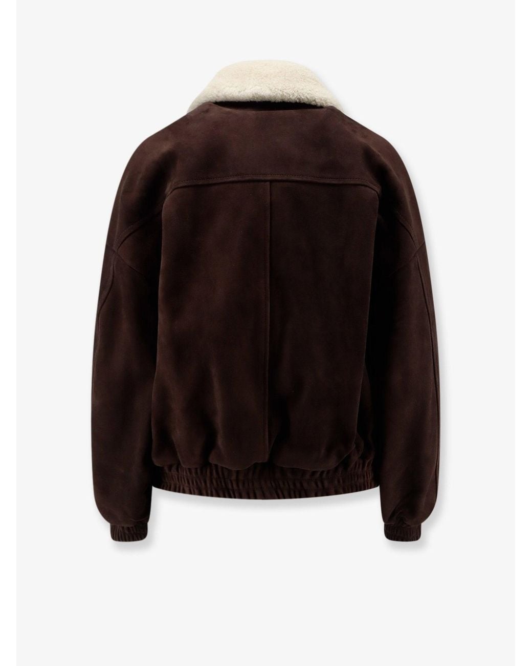 Semicouture Black Suede Jacket With Fur Collar