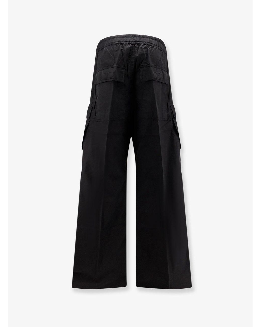 Rick Owens Black Double Cargo Jumbo Belas Trousers for men