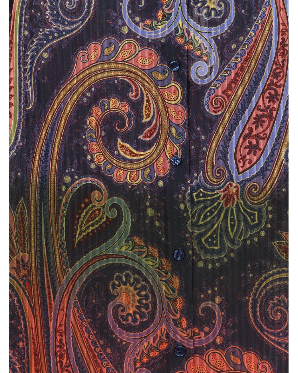 Etro Blue Shirt With Paisley Print