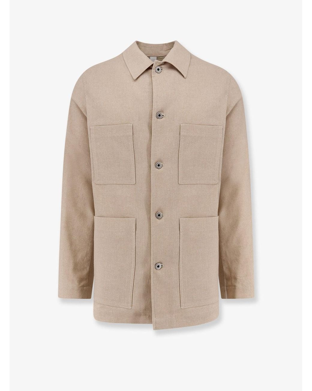 Hevò Natural Castelluccio Cotton And Linen Jacket for men
