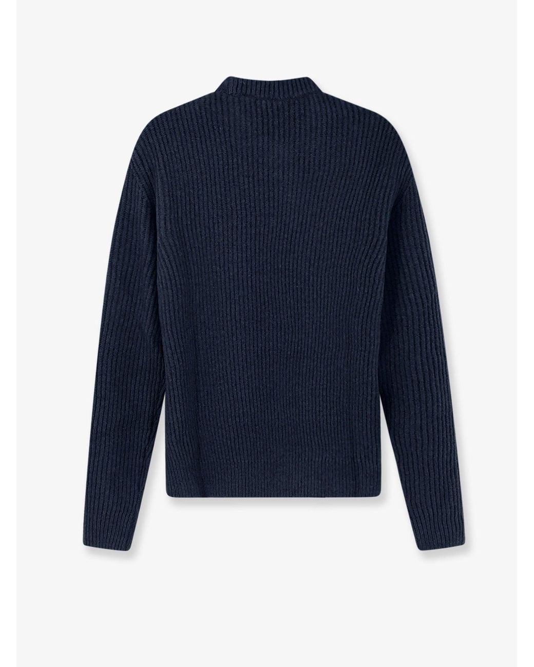 Alpha Studio Blue Virgin Wool And Cashmere Sweater for men