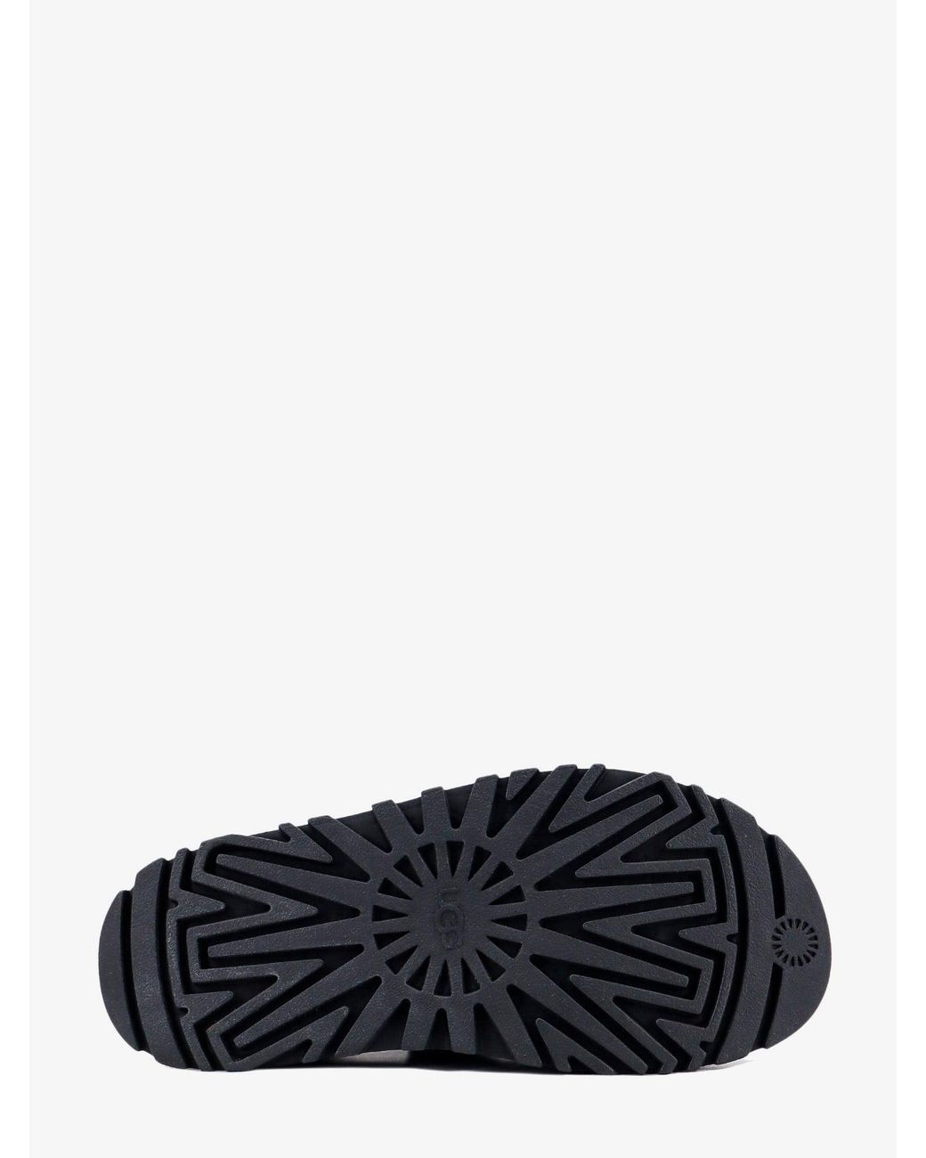 Ugg Black Rubber Sandals With Embossed Logo