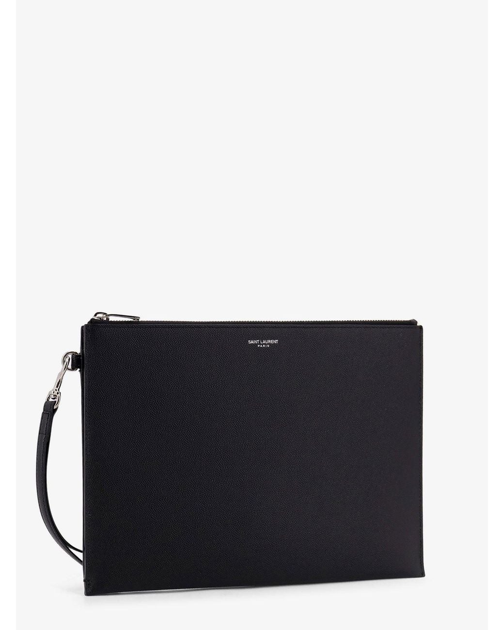 Saint Laurent Black Leather Clutch for men