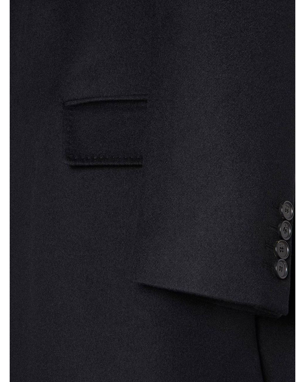 Fendi Black Midi Cashmere Coat