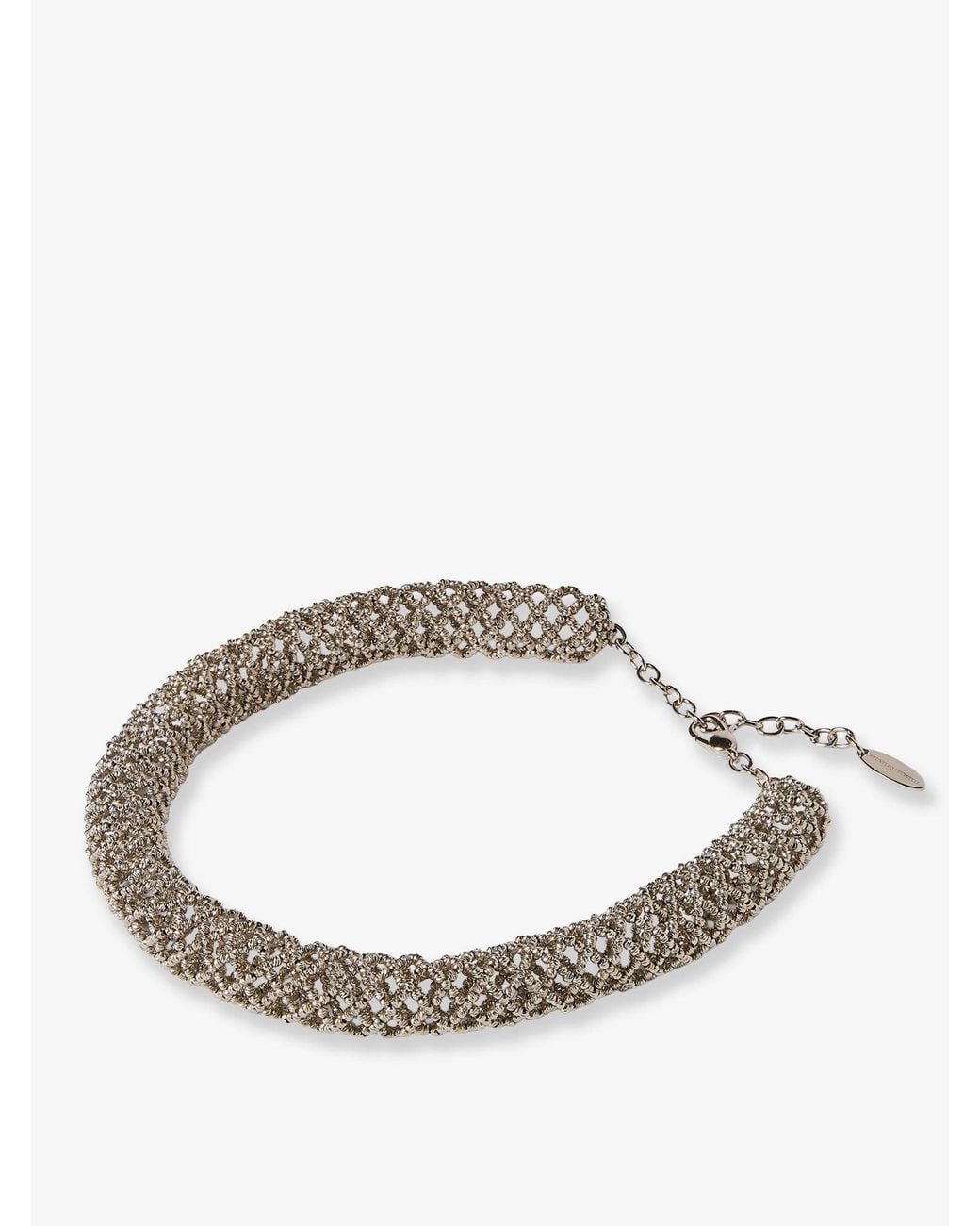 Brunello Cucinelli Metallic 925 Sterling Necklace