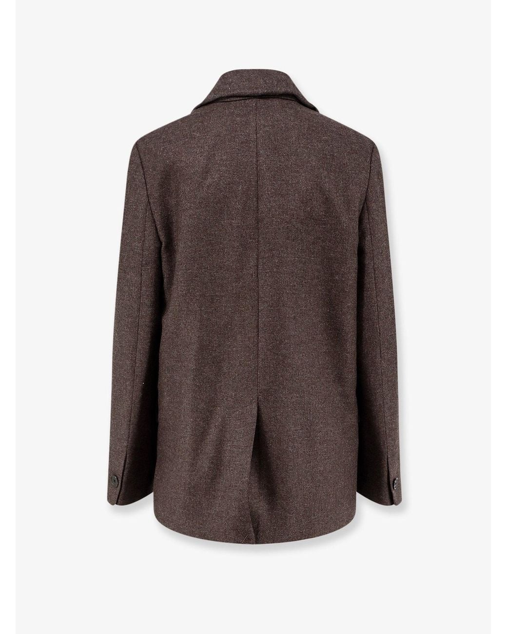 Totême Brown Scarf Lapel Viscose And Wool Blazer
