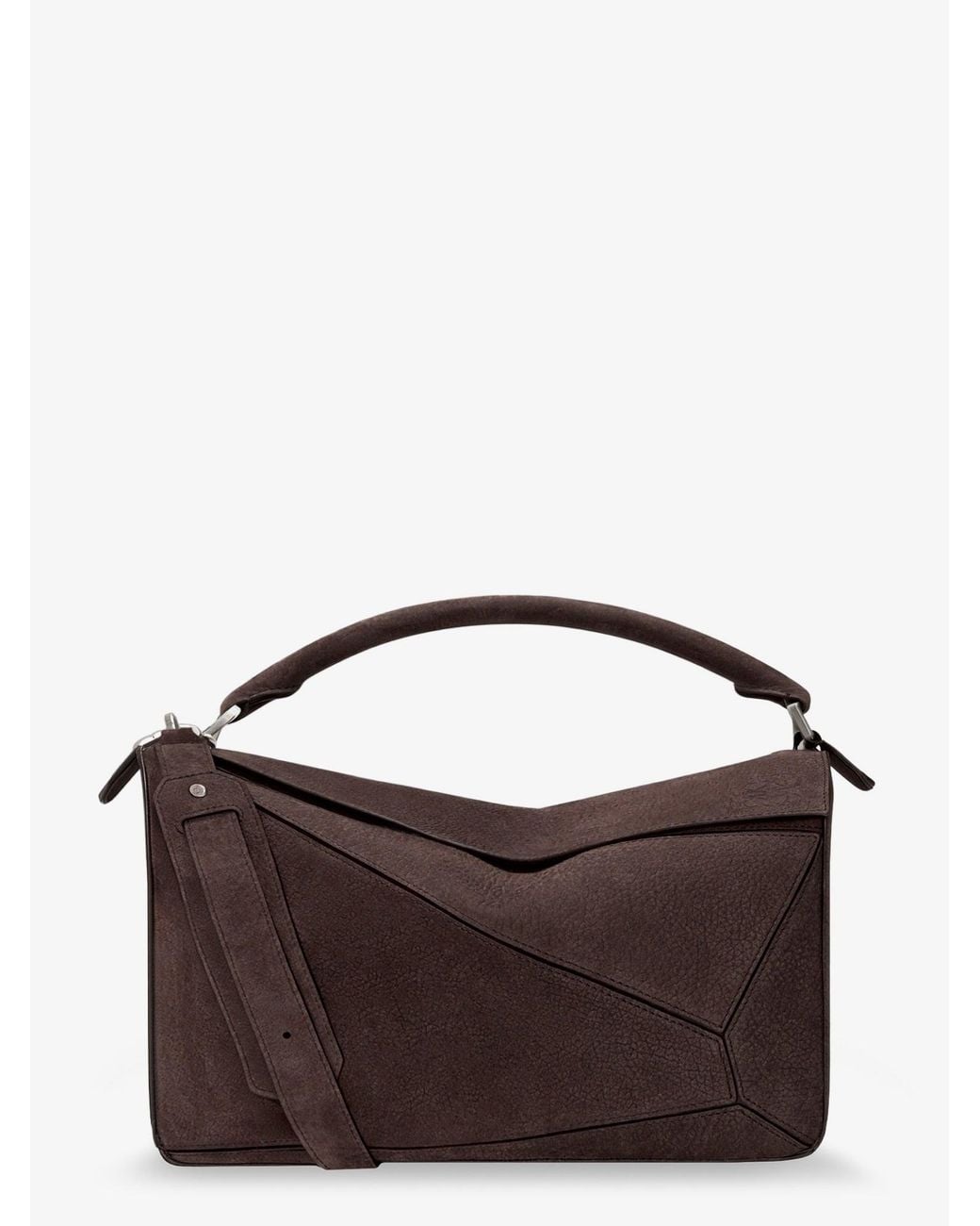 Loewe Brown Puzzle Large Nubuck Bag for men