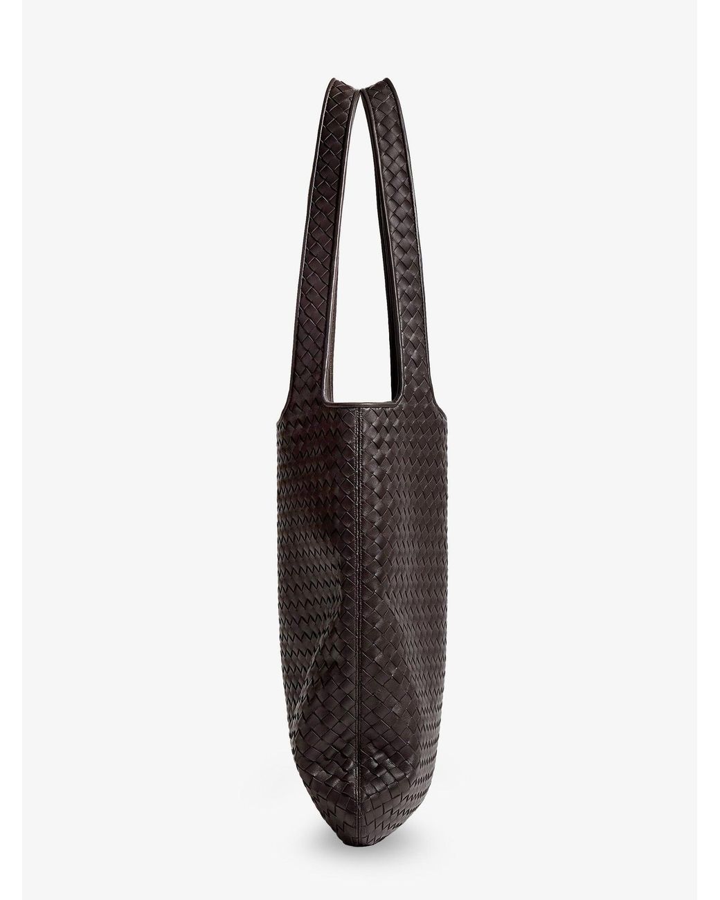 Bottega Veneta Black Veneto Leather Shoulder Bag With Intrecciato Motif for men