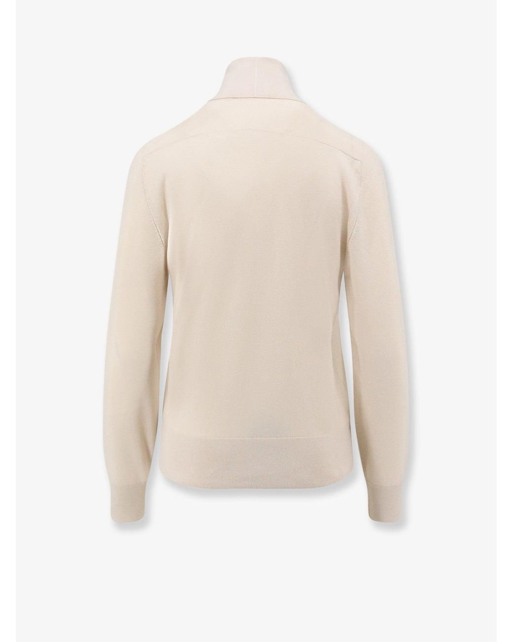 Loro Piana White Cashmere Piuma Turtleneck