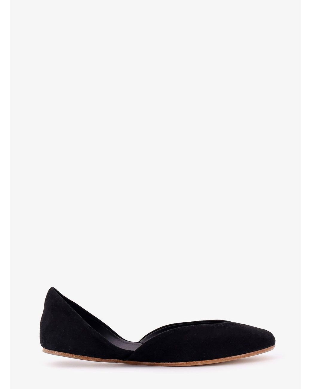 The Row Black Suede Ballerinas