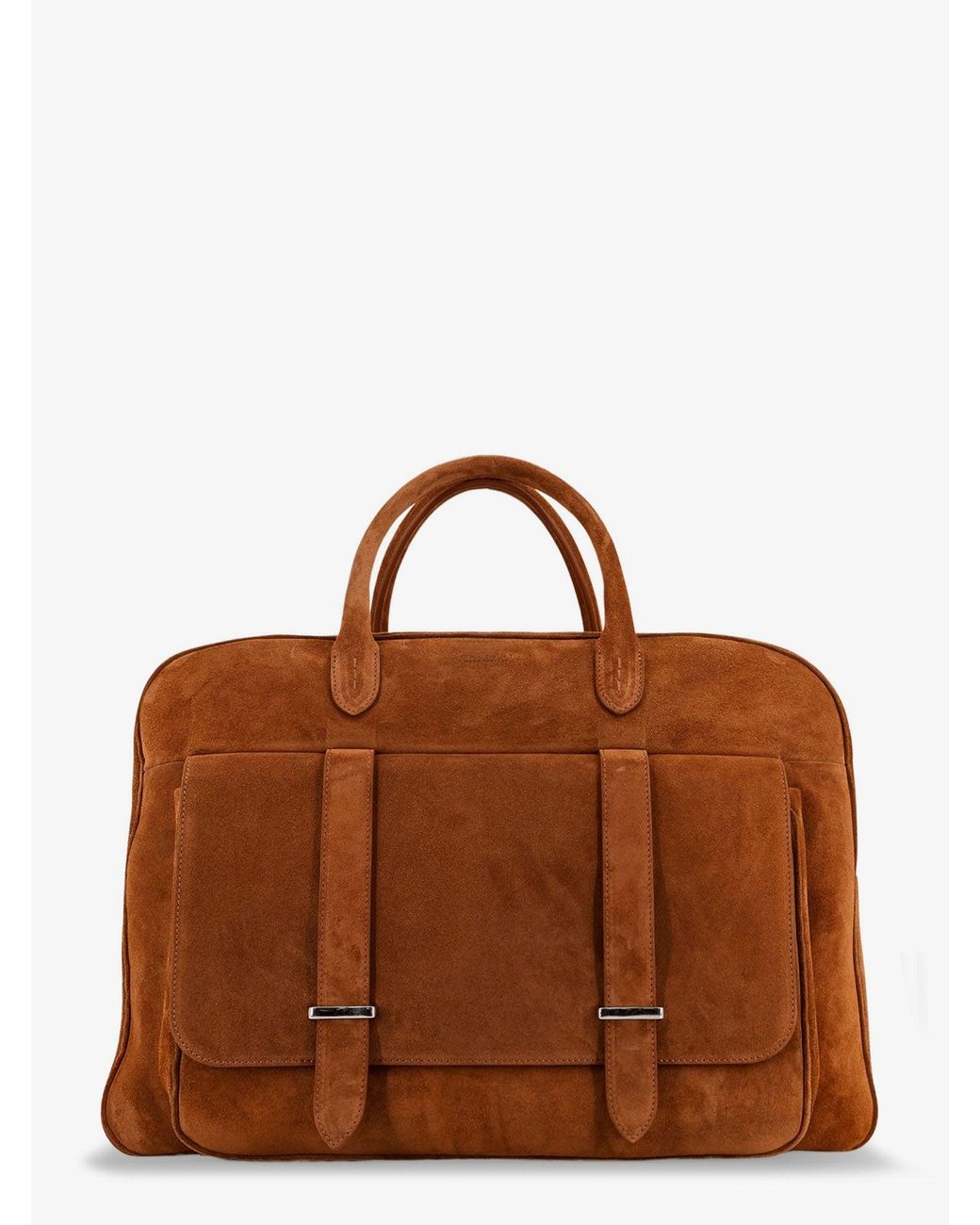 Orciani Brown Jones Suede Travel Bag for men
