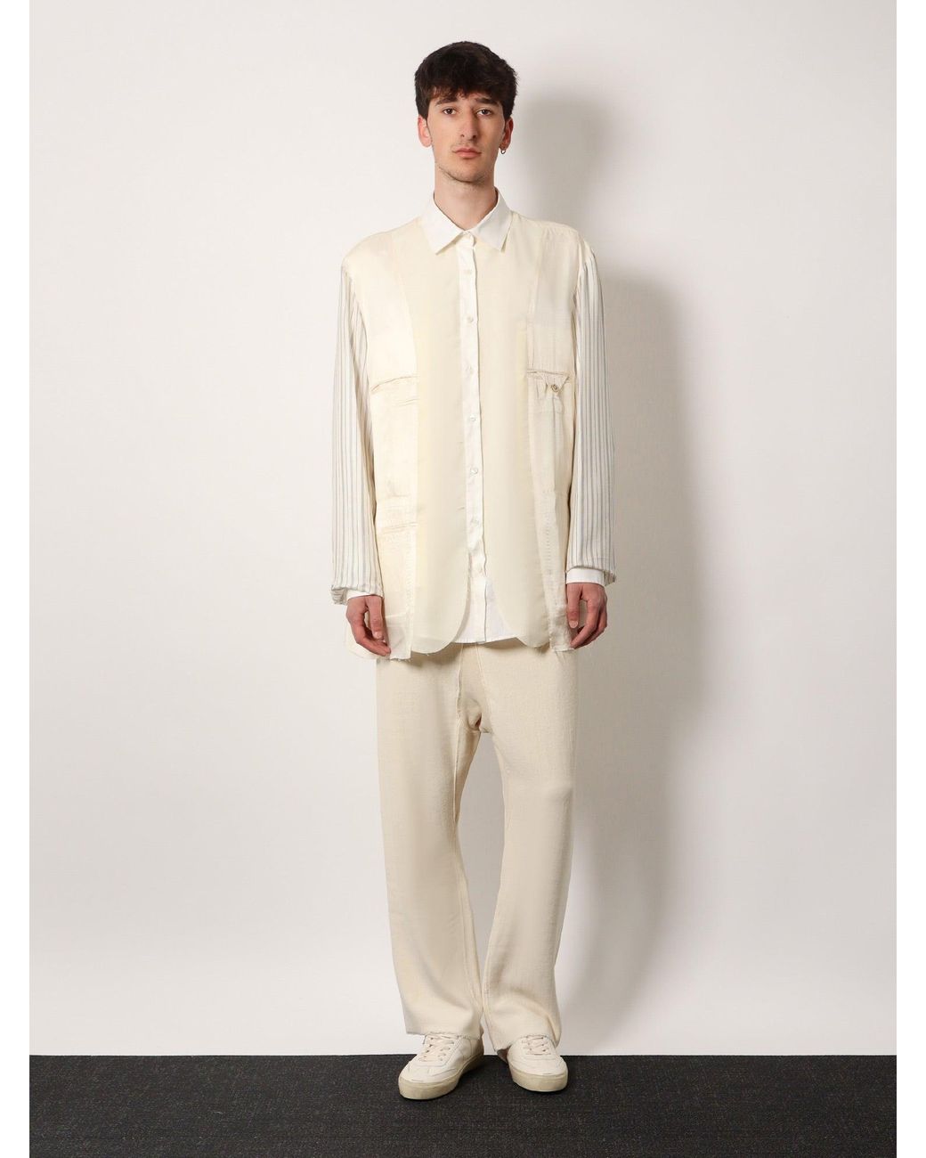 Maison Margiela Natural Cotton Jogger Trousers for men