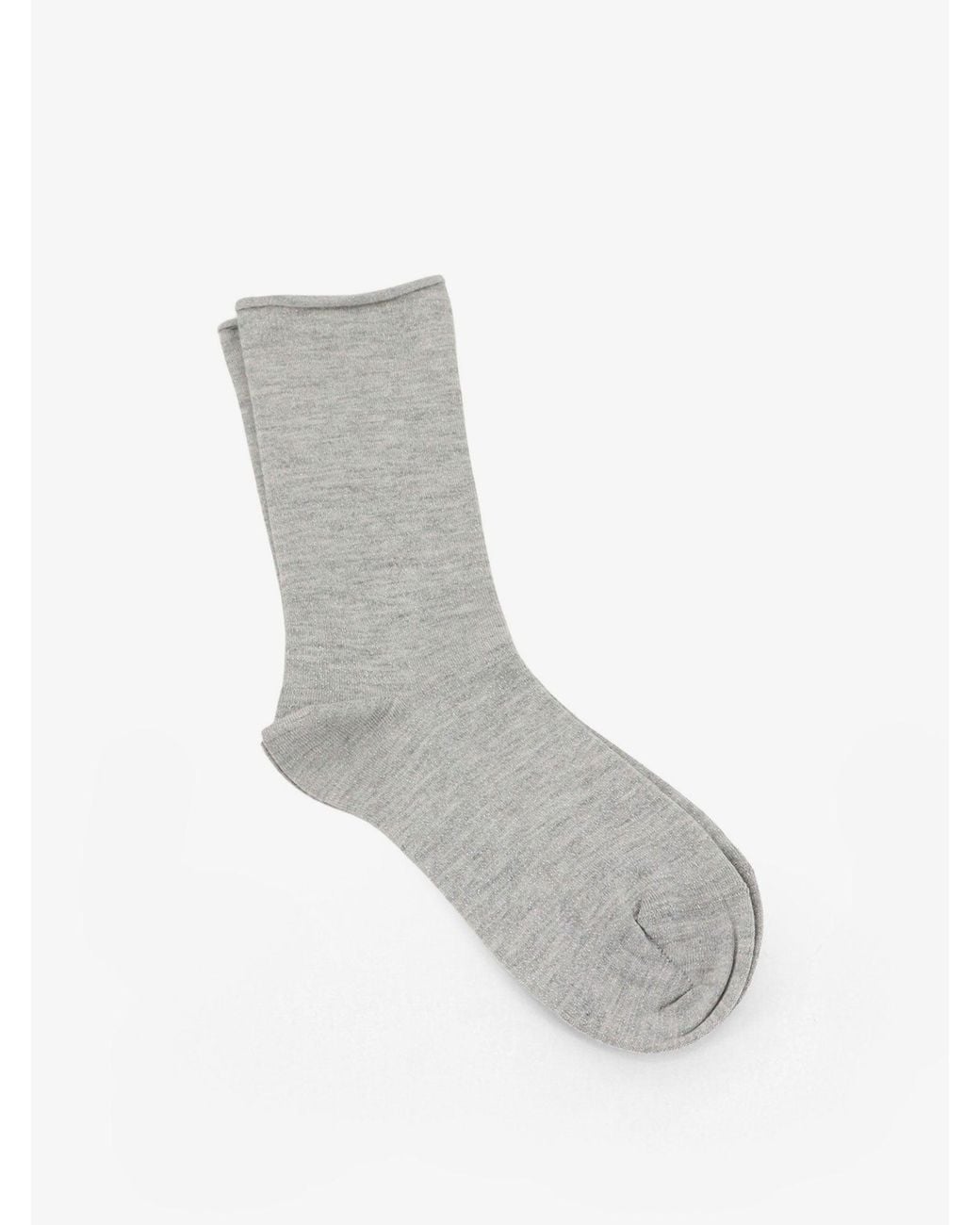 Brunello Cucinelli White Sparkling Cashmere And Silk Knit Socks