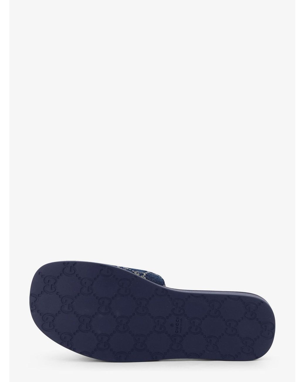 Gucci Blue Denim Sandals With Gg Motif for men