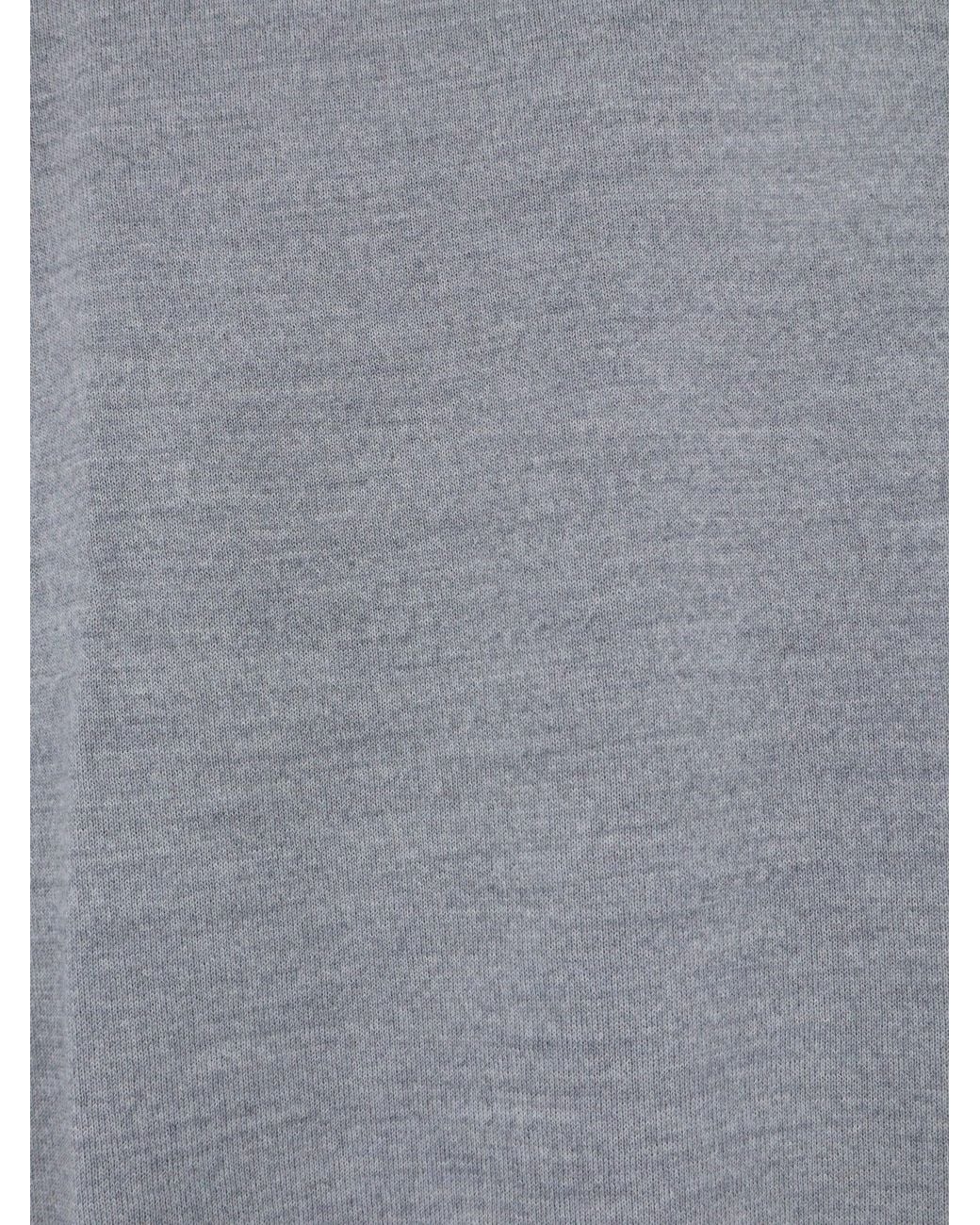 Bramani Cashmere Gray Wool Crew-Neck Sweater for men