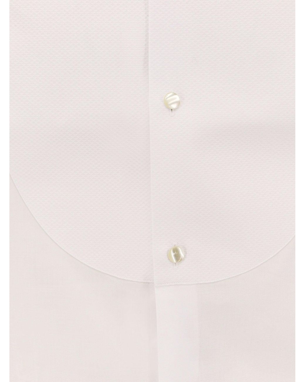 Giorgio Armani White Cotton Shirt for men