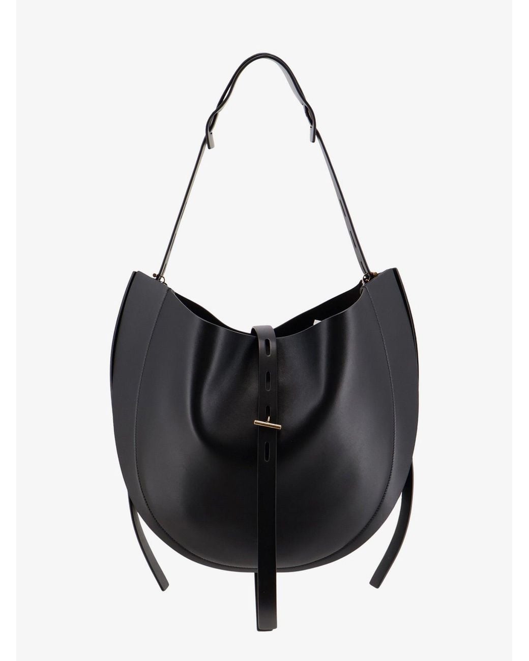MINOBOSSI Black Liz Leather Crossbody Bag