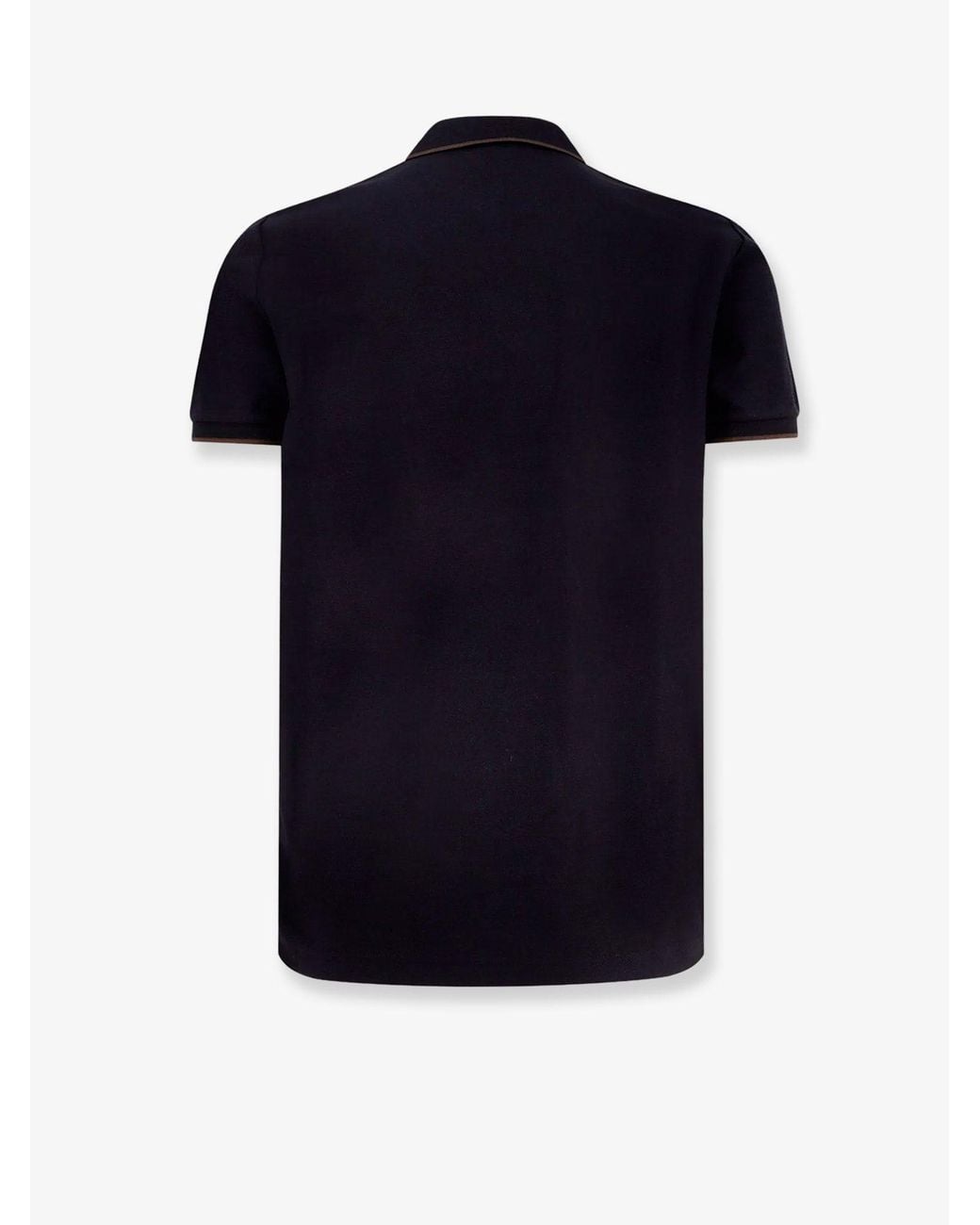 Loro Piana Black Cotton Polo Shirt for men