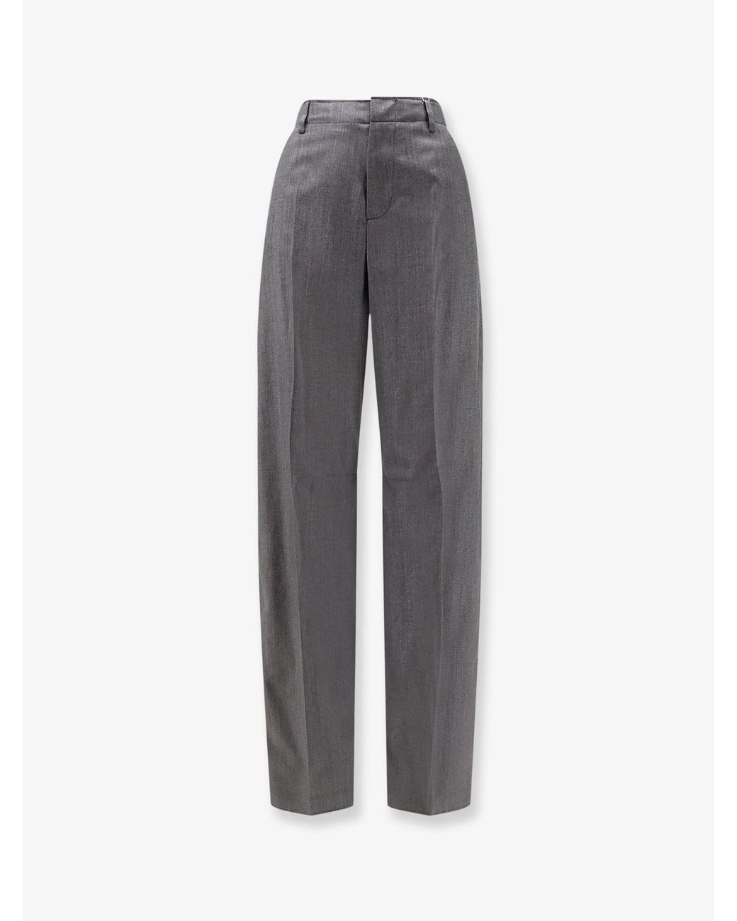 MM6 by Maison Margiela Gray Virgin Wool And Cotton Trousers