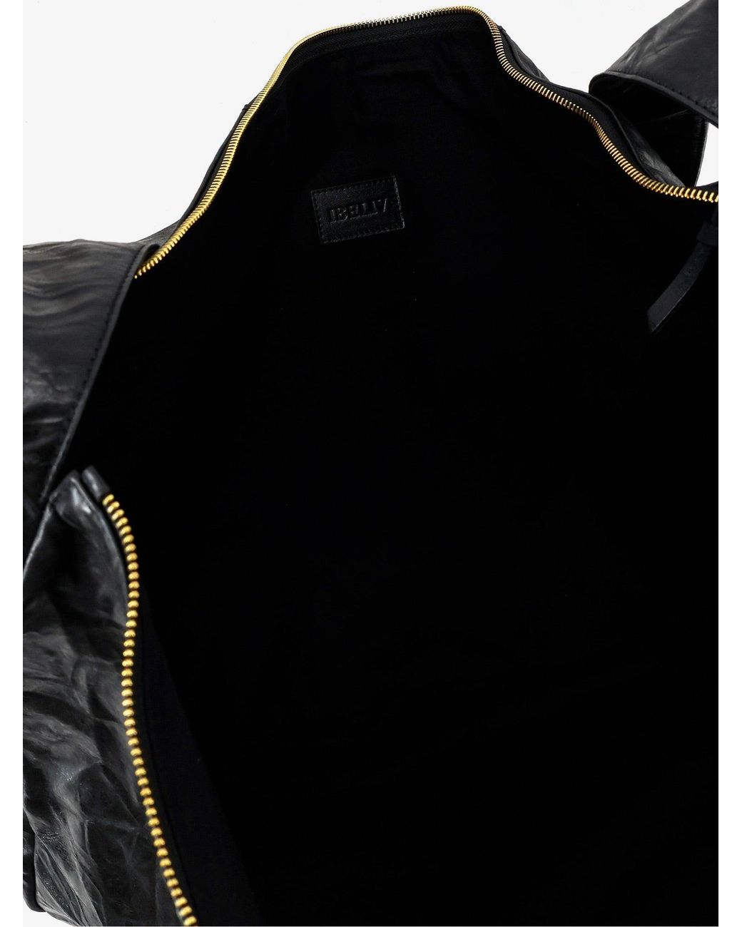 IBELIV Black Clip Vegetable-Tanned Leather Crossbody Bag