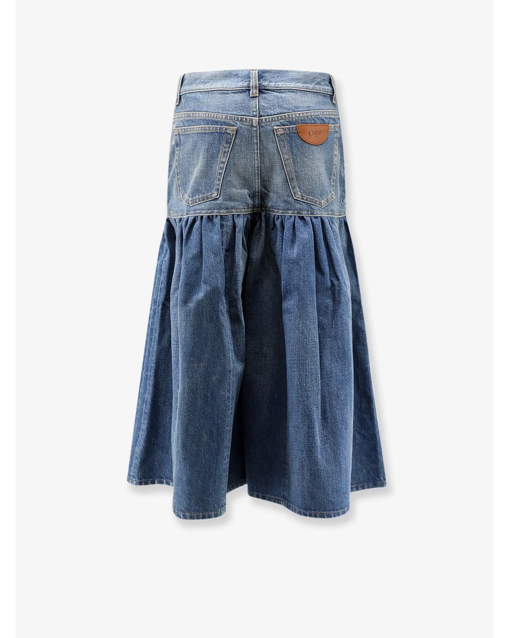Chloé Blue Lightweight Cotton Denim Fabric Skirt/Trousers