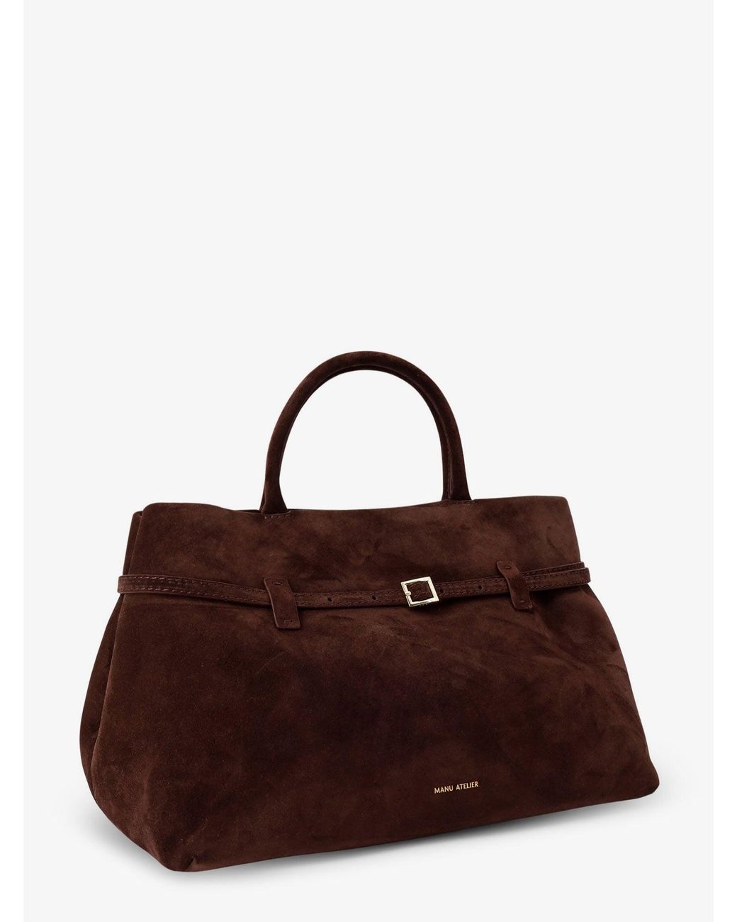 MANU Atelier Brown Le Cambon 35 Suede Shoulder Bag