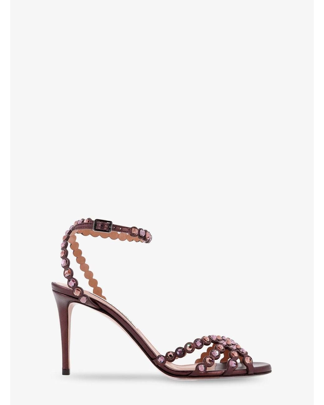 Aquazzura White Tequila Sandals With Crystal Detail
