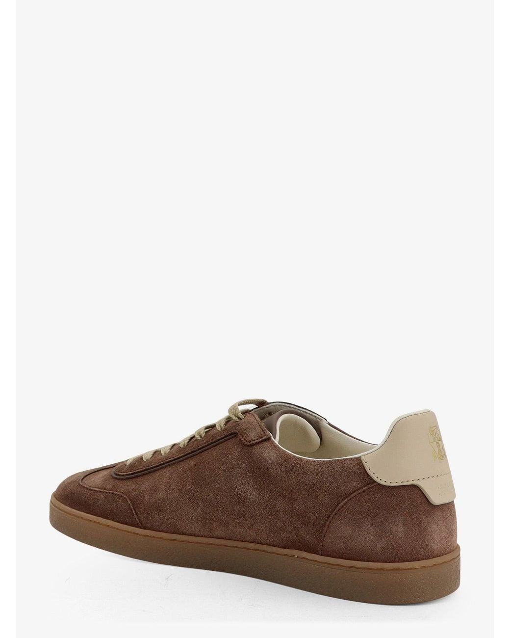 Brunello Cucinelli Brown Suede And Leather Sneakers for men