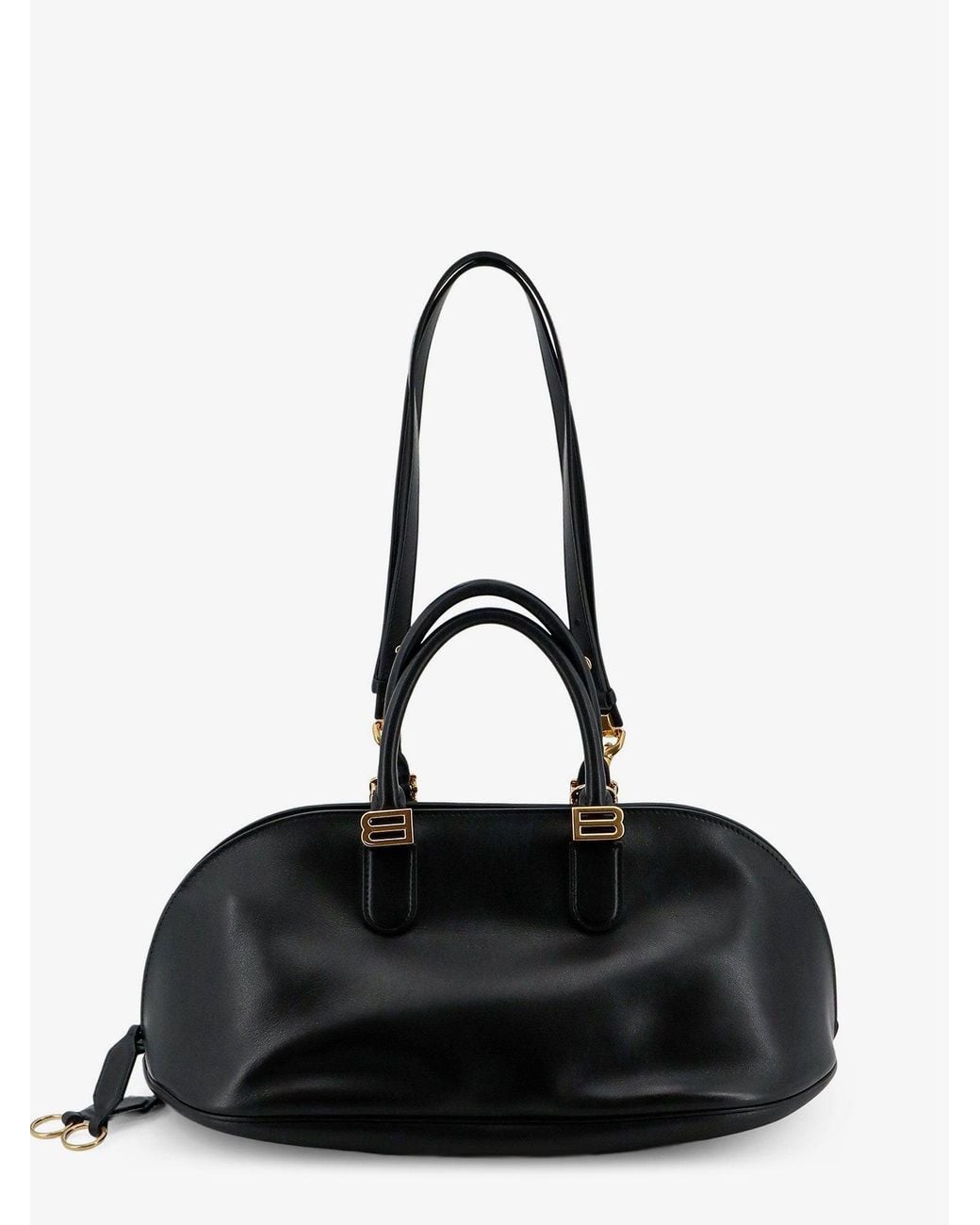 Balenciaga Black Bowling Leather Bag Bolero Handbags