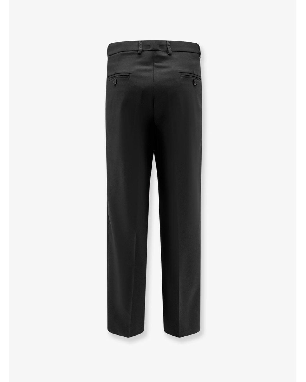 Amaranto Black Virgin Wool Blend Trousers for men