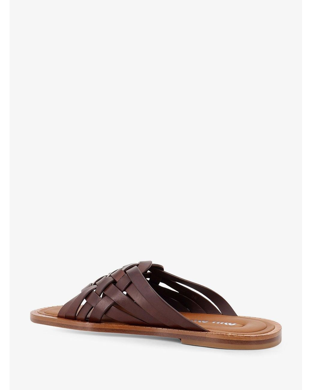 Miu Miu Brown Leather Sandals