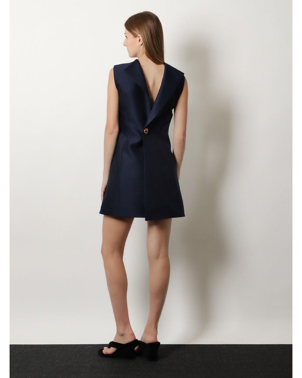 Balenciaga Blue A-Line Mini Dress