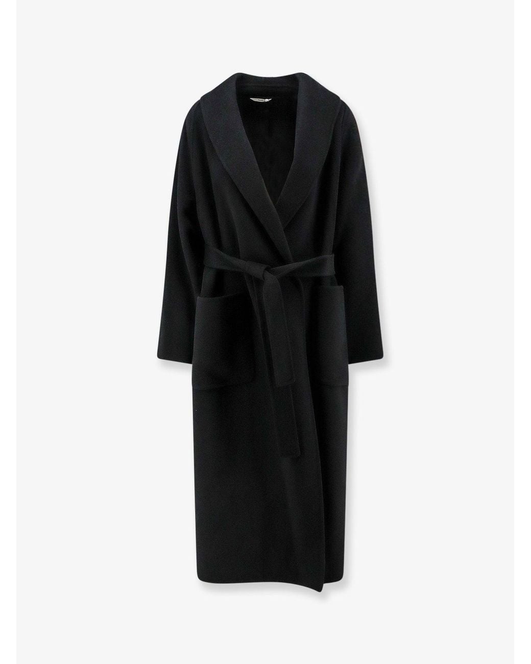 Hevò Black Alliste Wool Coat